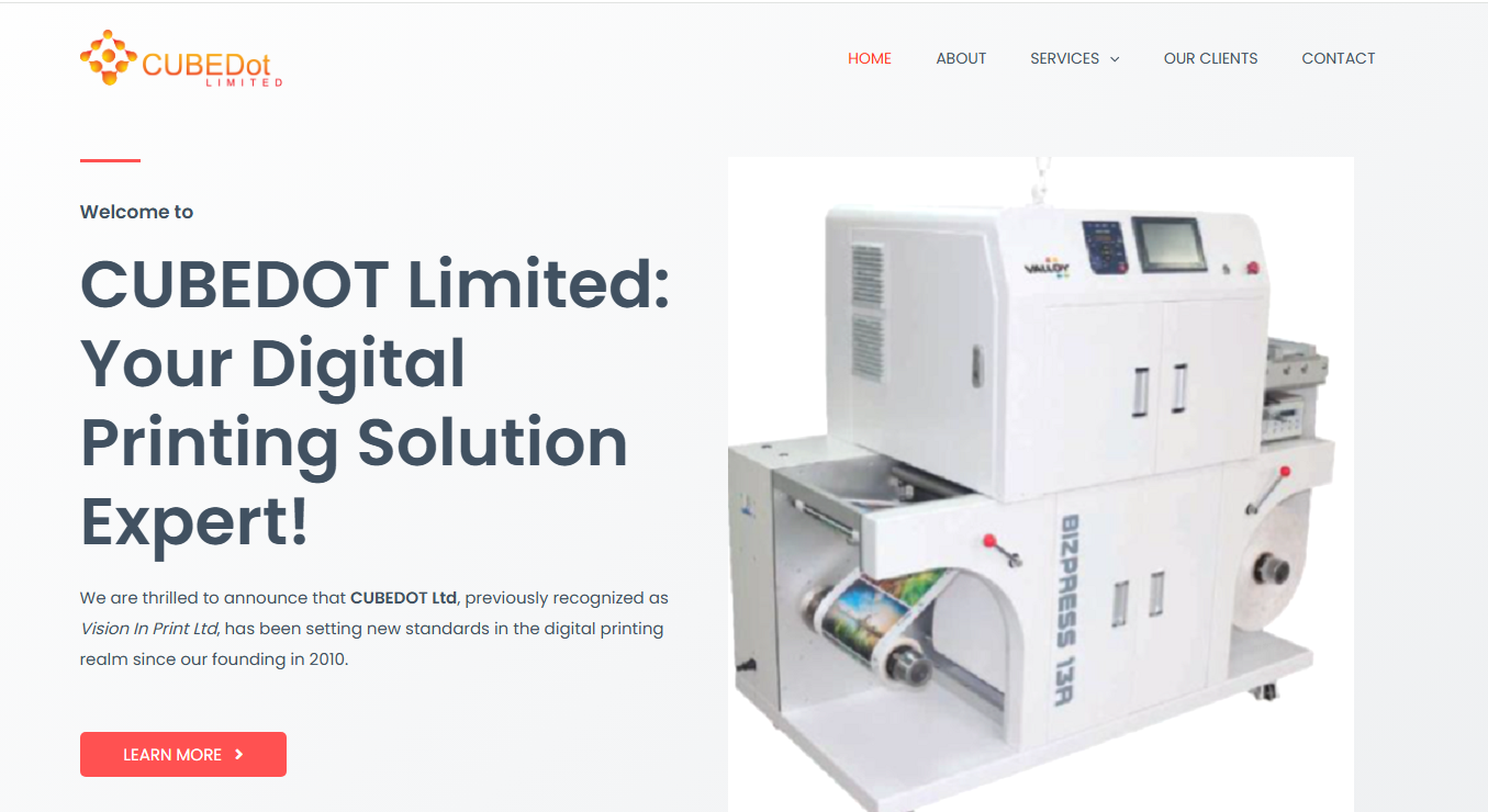 Cubedot Limited Website